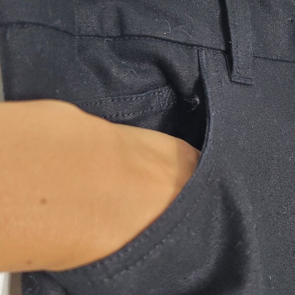 Point Zero Black Mid Rise Straight Leg Cotton Blend Pant Size 30/32 - Picture 7 of 15